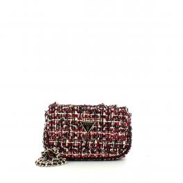 Guess Mini Borsa a tracolla Cessily Tweed Beet Red Multi - 1