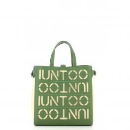 Iuntoo Shopper Piccola Graziosa con logo Salvia Beige - 1