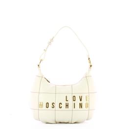 Love Moschino Hobo Bag Small Embroidery Quilt Bianco - 1