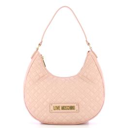 Love Moschino Hobo Bag Shiny Quilted Nude - 1