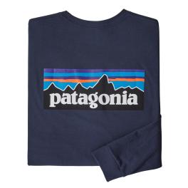 Patagonia Men's Long-Sleeved P-6 Logo Responsibili-Tee® Classic Navy - 1