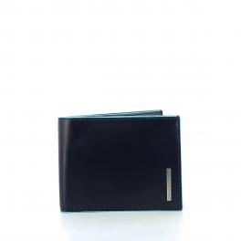 Men wallet with twelve slots Blue Square-BLU/2-UN
